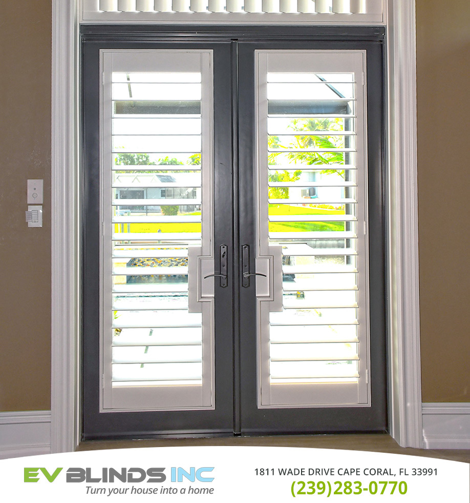 Blinds for French Doors in and near Naples Florida
