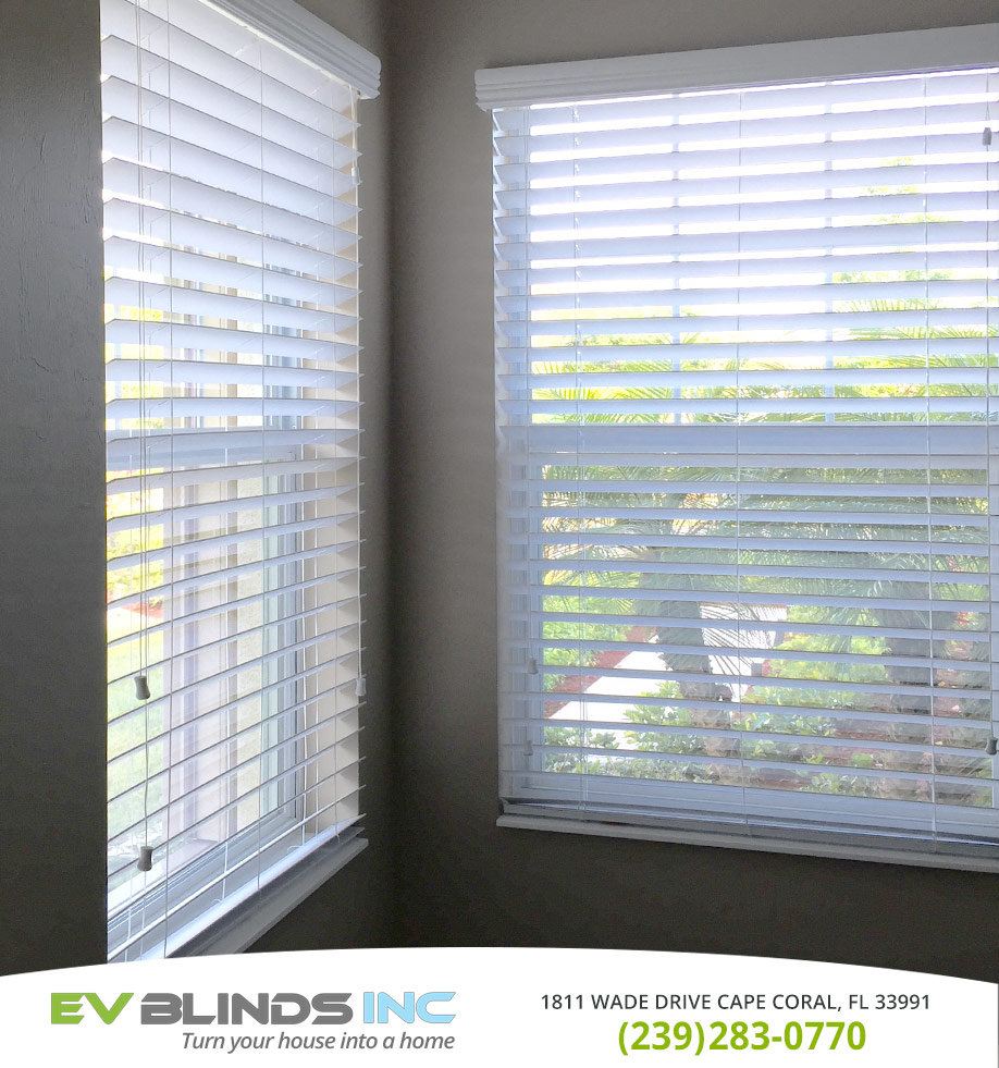 Faux Wood Blinds in and near Bonita Springs Florida