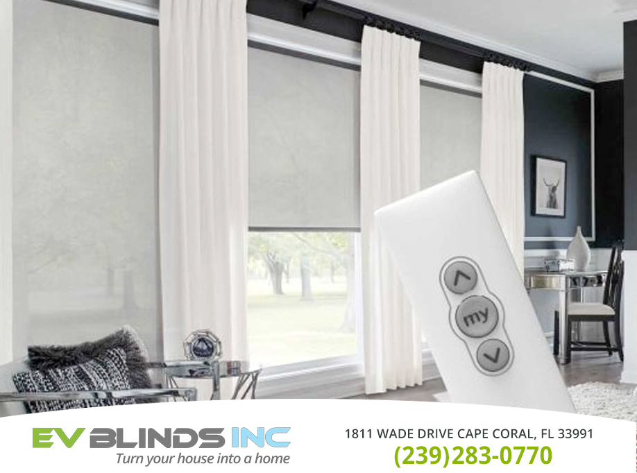 Remote Control Blinds in and near Cape Coral Florida